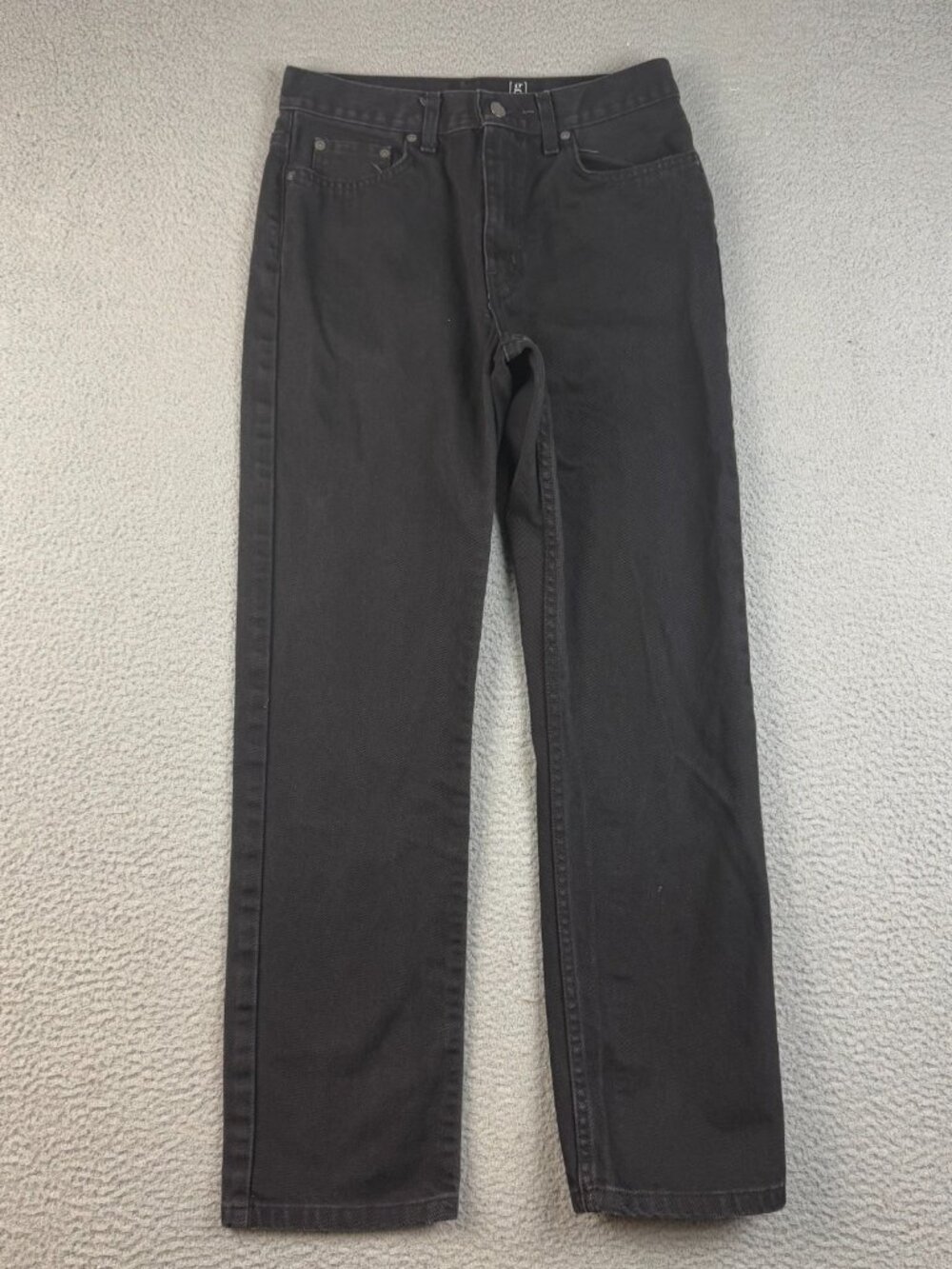 Mens Straight Leg Black Dark‎ Wash Denim Size 30x32 Cotton Regular Fit Modern